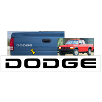 2003-04 Dodge Dakota Dodge Tailgate Decal (1-5 Tall x 1375 Long) Gloss Black