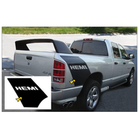 2005 Dodge Ram Hemi Truck Side Bed Decal Set - Matt Black