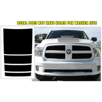 2009-18 Dodge Ram Strobe Hood Decal - Black