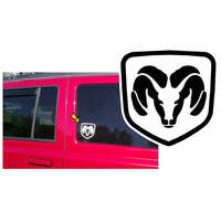 Dodge 'Ram Head' Decal (45 Tall x 45 Wide) Black