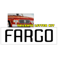 1961-71 Dodge Sweptline Fargo Tailgate Letters (F= 5 1/2 Tall x 3 1/2 Long) Gloss Black