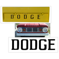 1965-71 Dodge D100 Sweptline Truck Tailgate Letters (D = 575 Tall x 4 Long) Gloss Black