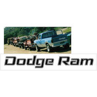 1976-86 Dodge Truck 'Dodge Ram' Tailgate Name Decal Kit (Size 21 Tall x 21 Long) Black