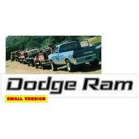 1977-84 Dodge Truck 'Dodge RAM' Tailgate Name Decal Kit (Size 1 Tall x 10 Long) Black