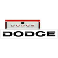 1987-93 Dakota 'Dodge' Truck Tailgate Name (D= 275" Tall x 55" Long) Black Reflective