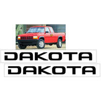 1987-03 Dodge Dakota" Door Decal Set (1" Tall x 10 3/4 Long) Gloss Black