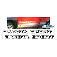 1988-90 Dodge Dakota Sport Side Body Decal Set (2 1/2 Tall x 41 3/8 Long) Charcoal Metallic