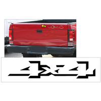 1989-90 Dodge Dakota 4X4 Tailgate Decal (3" Tall x 15" Long) Matt Black