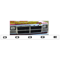 1991-93 Dodge Truck (Pre-Spaced) Grille Vinyl Dodge Name - Gloss Black