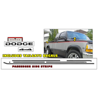 1991-93 Dodge Dakota Upper Body Dual Line Stripe Kit - Bright Green