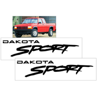 1994-96 Dodge Dakota Sport" Fender Decal Set (3.25" Tall x 15 Long) Gloss Black