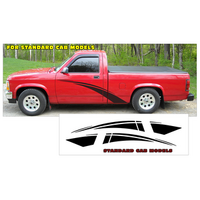 1994-96 Dodge Dakota Sport Streak Stripe Kit (Regular Cab) Gloss Black