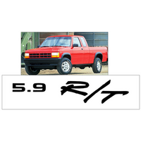 1998-03 Dodge Dakota '59 R/T' Tailgate Decal (275" Tall x 135" Long) Black