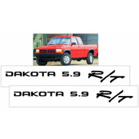 1999 Dodge Dakota 59 R/T" Door Decal Set (2.75" Tall x 26 Long) Gloss Black