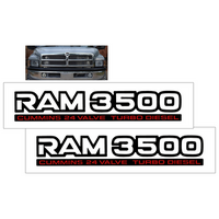 1999-05 Dodge Ram 3500 Cummins 24 Valve Turbo Diesel Door Decal Set - Gloss Black