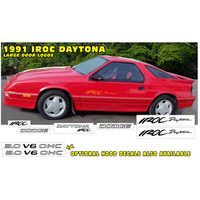 1991 Dodge Iroc Daytona 6pc Name Decal Set - Special Blue