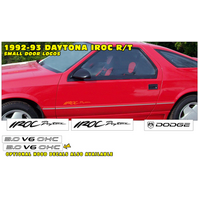 1992-93 Dodge Iroc Daytona R/T 3pc - Name Decal Kit - Special Blue