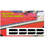 1956 Chevy Upper Paint Divider Insert Decals - Gloss Black