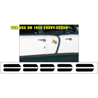 1956 Classic Chevy Upper Paint Divider Insert Decal Kit - Gloss Black