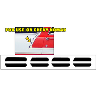 1956 Chevy Nomad/Wagon Upper Paint Divider Insert Decal Kit - Gloss Black