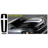 2010-13 Camaro Coupe 'Horizontal w/ Pinstripe' Over The Car Stripe Kit - Black