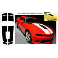 2014-15 Camaro Coupe SS Dual Hood & Trunk Stripe Decal Kit - Hugger Orange