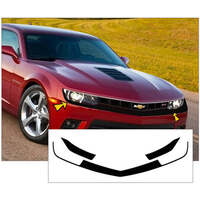 2014-15 Camaro V6 Front Bumper Accents - Matt Black