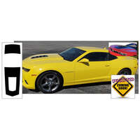 2014-15 Camaro SS Coupe Vented Hood & Trunk Blackout Kit w/ Spoilers - Gloss Black