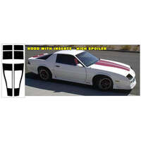 1991-92 Camaro Hardtop Anniversary Stripe Kit (Hood w/ Inserts/High Spoiler) Gold Metallic