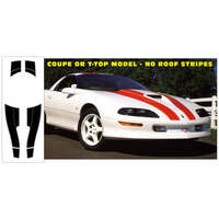 1993-97 Camaro Coupe/T Model SS Stripe Kit - Black