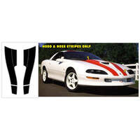 1993-97 Camaro SS Hood & Nose Stripe Kit - White