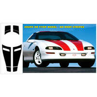 1993-97 Camaro/Z28 Coupe/T-Top '97 30th Anniversary Stripe Kit - Black