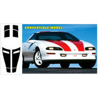 1993-97 Camaro/Z28 Convertible '97 30th Anniversary Stripe Kit - Silver Metallic