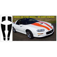 1998-02 Camaro SS Coupe/T-Top Stripe Kit - Gloss Black