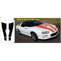 1998-02 Camaro SS Nose & 4pc Hood Stripe Kit - White