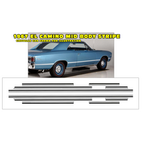 1967 El Camino 10pc Body Stripe Kit - Black