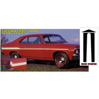 1969-72 Chevy Nova Side & Hood Stripe Kit (No Names) Paint Stencil