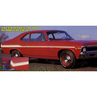 1969-72 Chevy Nova Side Stripe Kit (No Name) Gloss Black