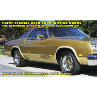 1976-77 Oldsmobile '442' Paint Stencil Kit For Both Doors & 442 Trunk Numerals / 3 Piece Set