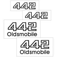 1987 '442 Oldsmobile' 4pc Logo Decal Kit - Gold Metallic