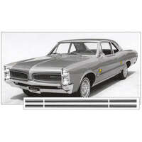 1966 Pontiac Lemans 'Sprint' Stripe Kit w/ 'Sprint' Designation - Black