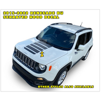 2015 -22 Jeep Renegade Serrated Hood Blackout Decal - Matt Black