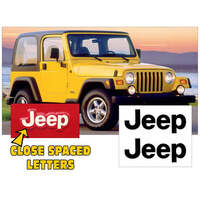 1976-06 Jeep CJ/Wrangler YJ 2pc Side Body Letter Decal Kit - Gold Metallic