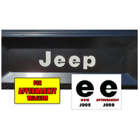 1976-86 Jeep CJ7/CJ8 Tailgate Letter Kit w/ Thin 'E' Bars - Blue