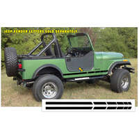 Jeep Fader Side Stripe Kit - Black