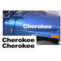 Jeep Cherokee Hood Decal Set (Size 325 Tall x 236" Long) Gloss Black