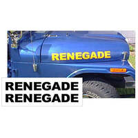 Jeep Renegade Hood Decal Set (Size 3 Tall x 26" Long) Blue