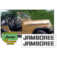 1982 Jeep Jamboree CJ7 Hood Decal Set (Size 4" Tall x 28 1/2" Long) Black