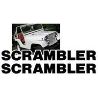 Jeep Scrambler Hood Decal Set (Size 325 Tall x 30" Long) Black