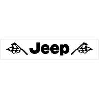 Jeep w/ Flags' Windshield Decal (3 x 195") Magenta Pink